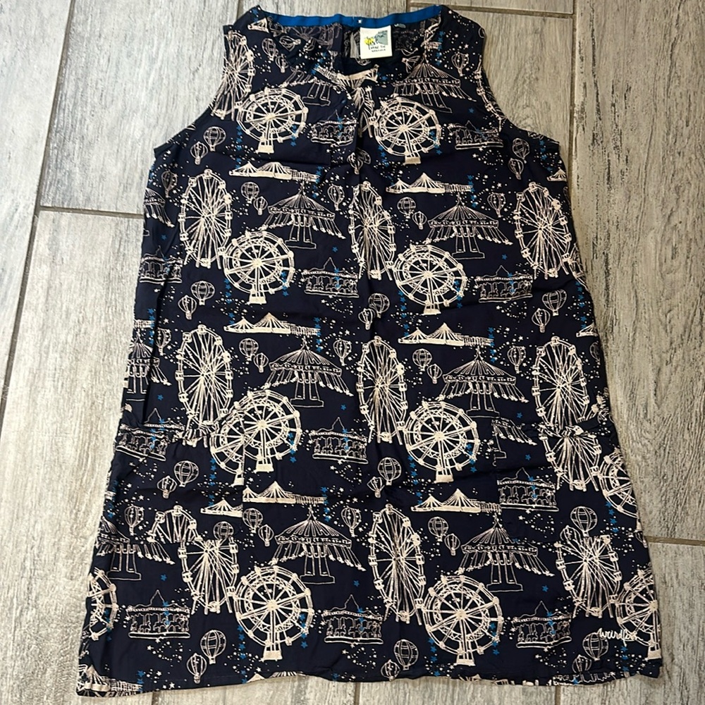 Weird Fish Lightweight Amusement Park Fair tunic Dress with pockets Size 12
